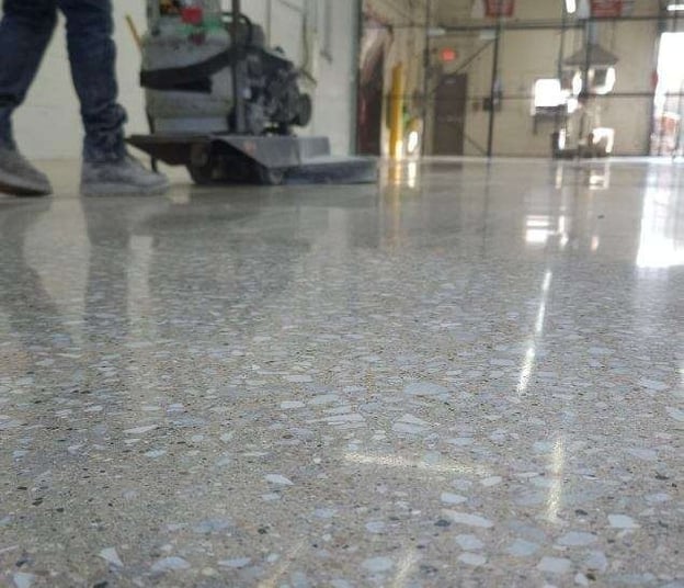 Polishing concrete