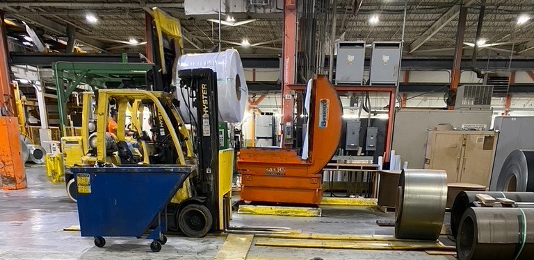 Room with a forklift