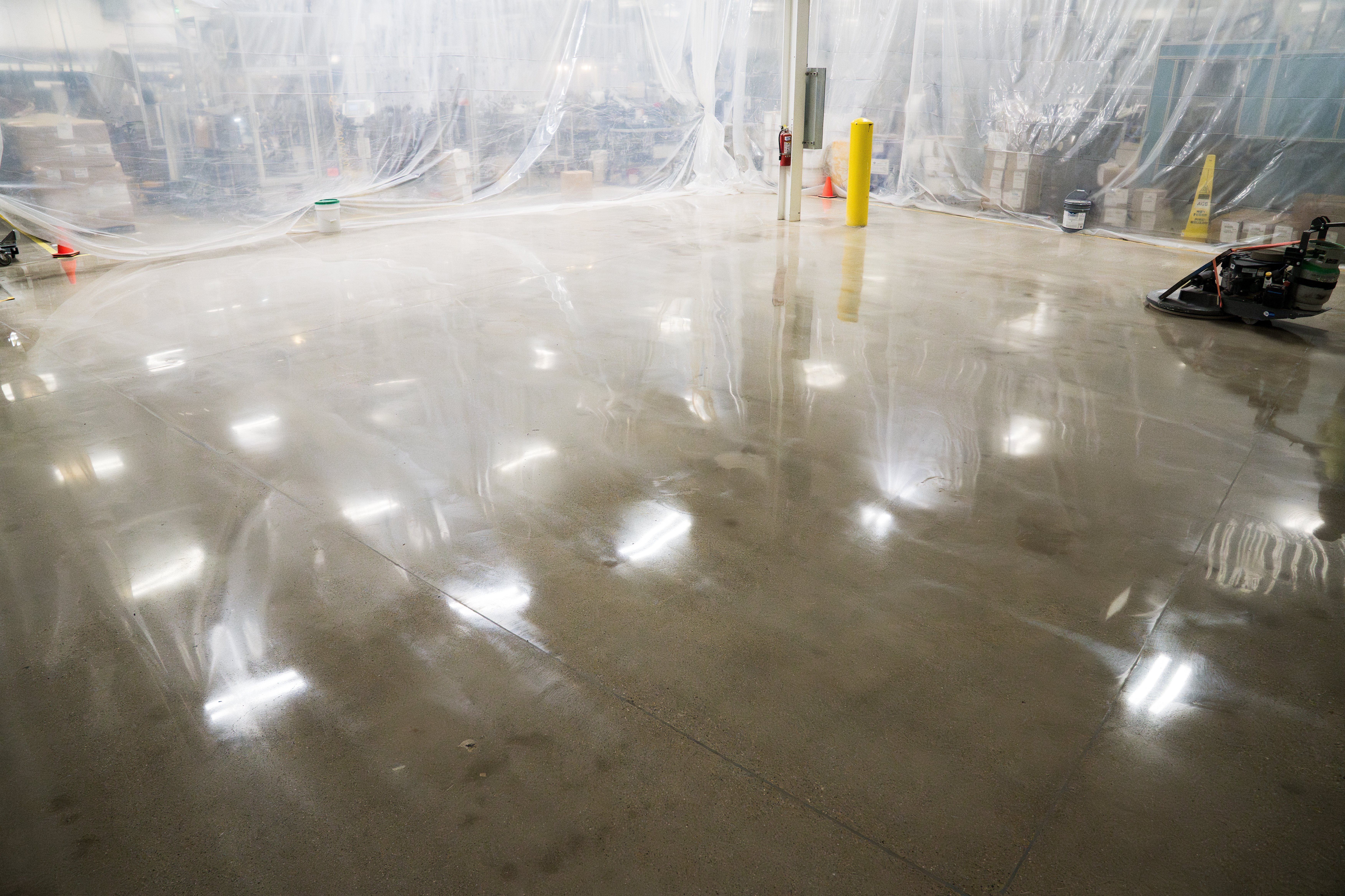 Polished floor