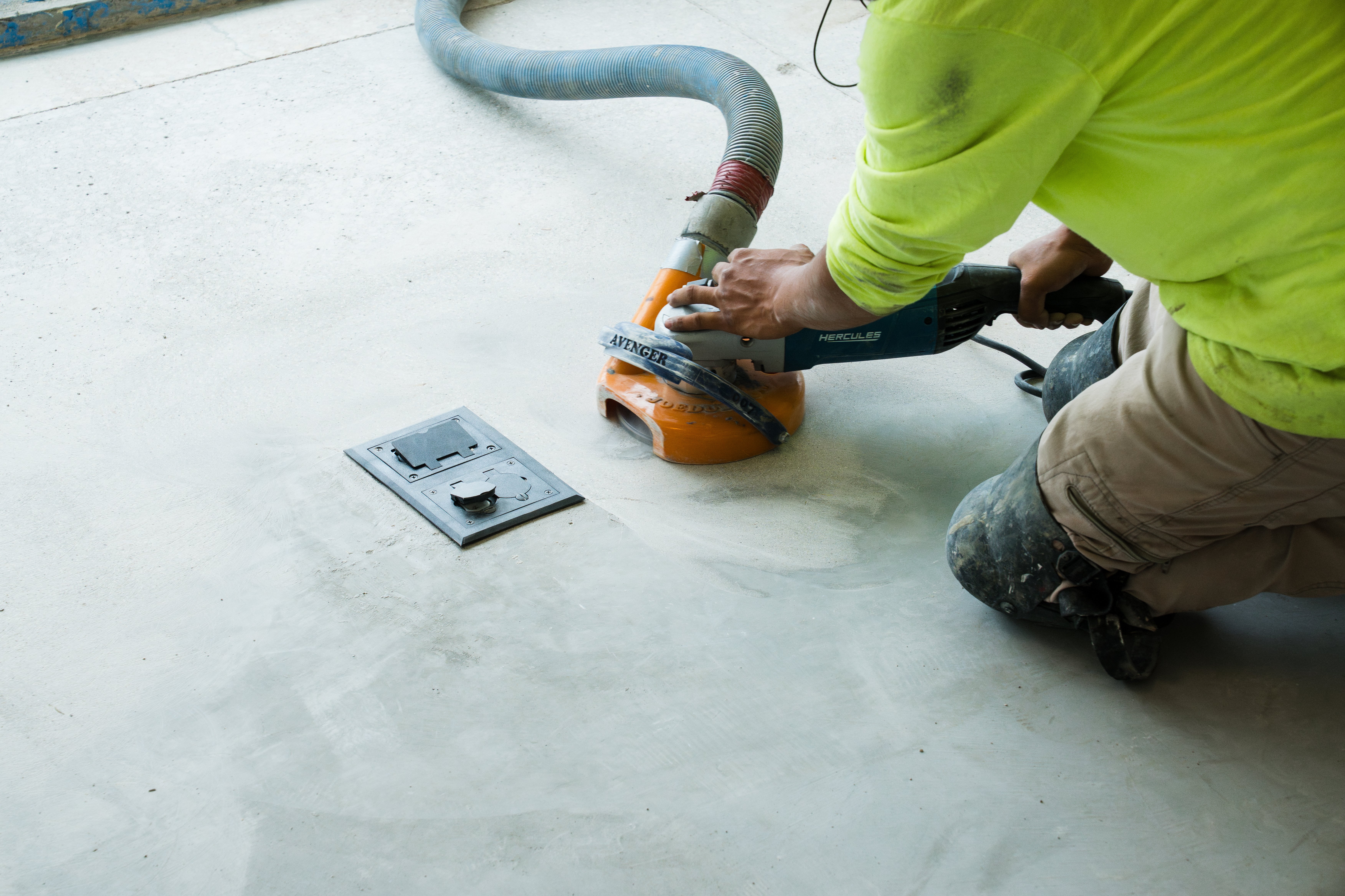 Hand sanding floors
