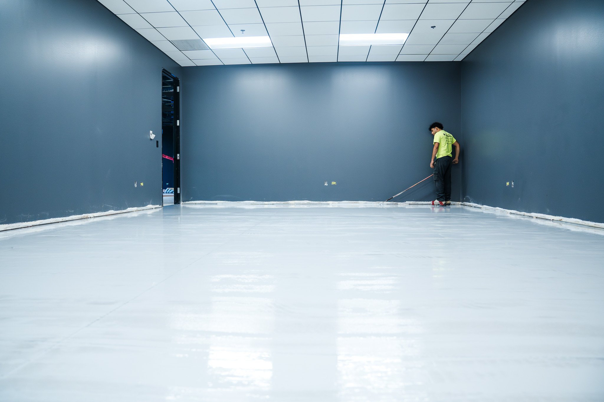White epoxy flooring