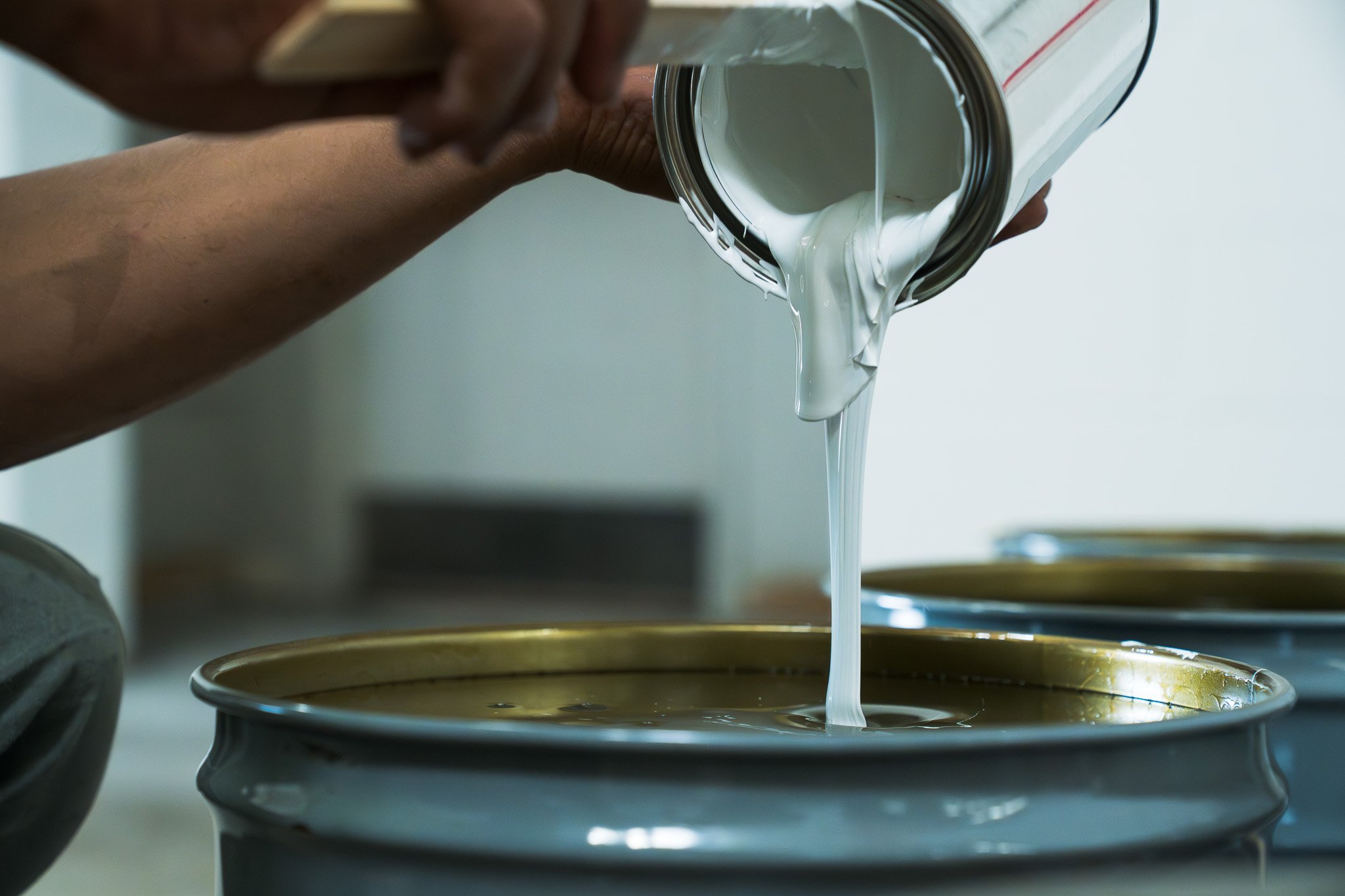 Pouring epoxy