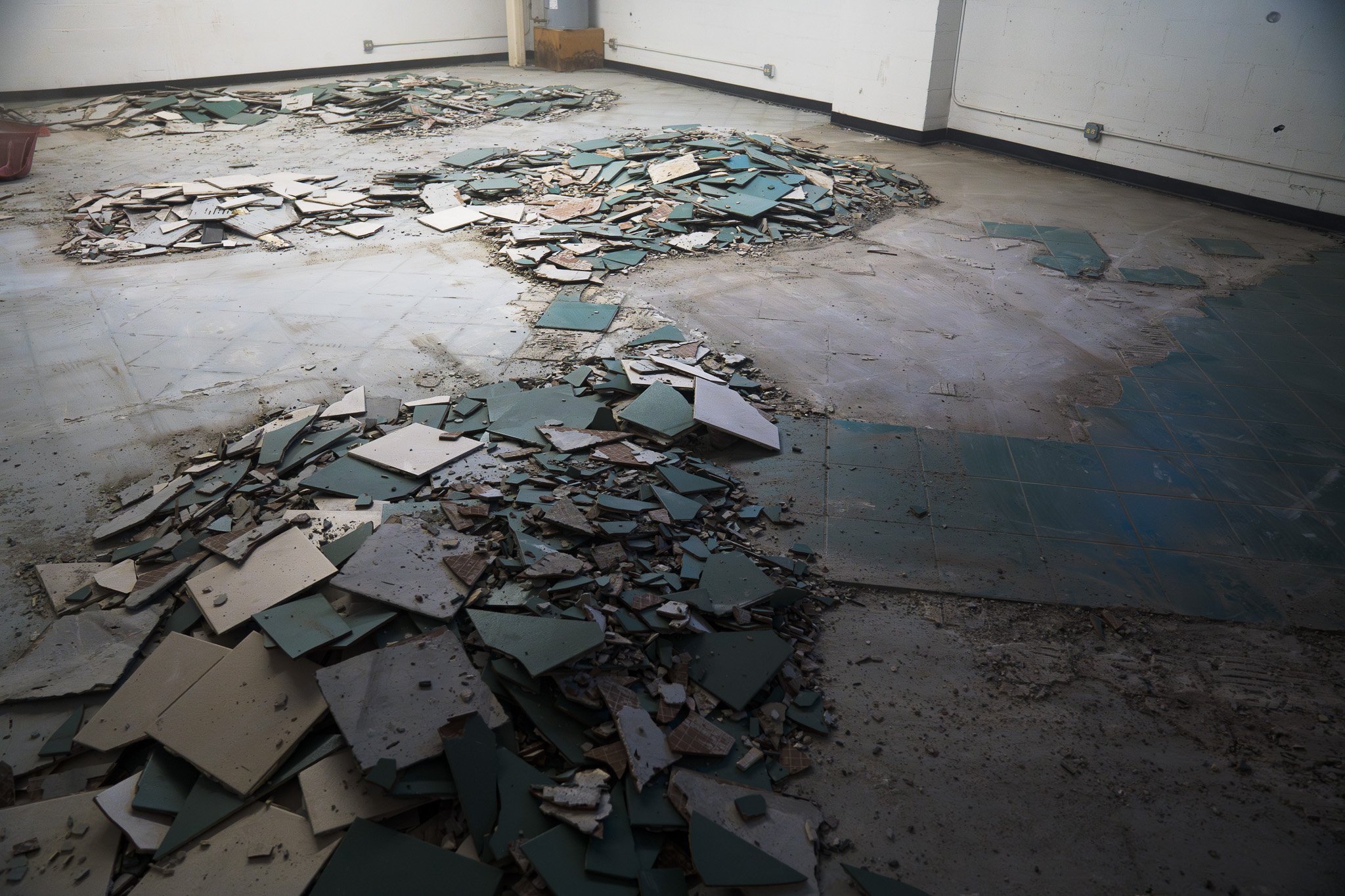 Unfinished concrete flooring project