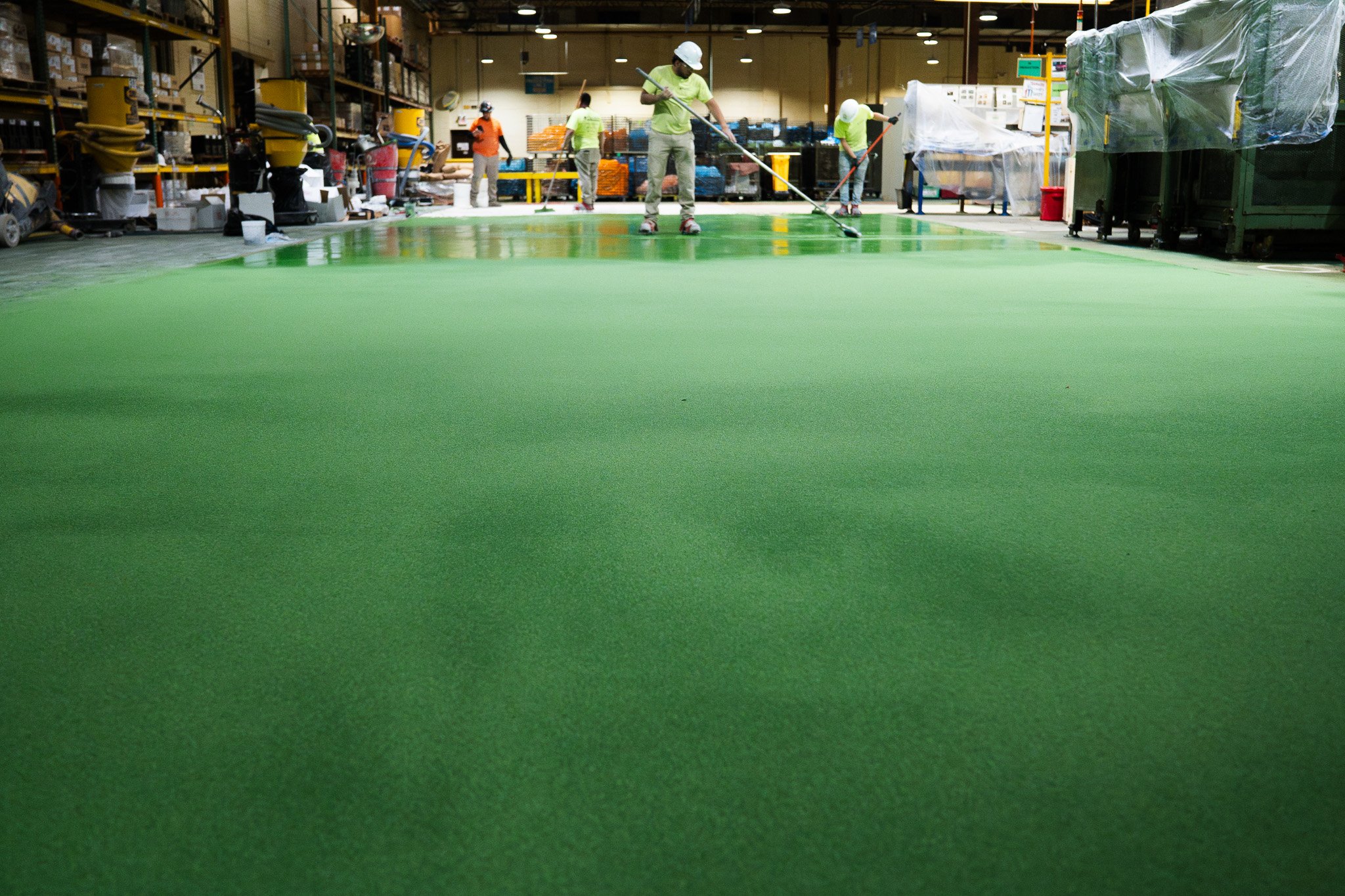 Green Urethane Cement Install