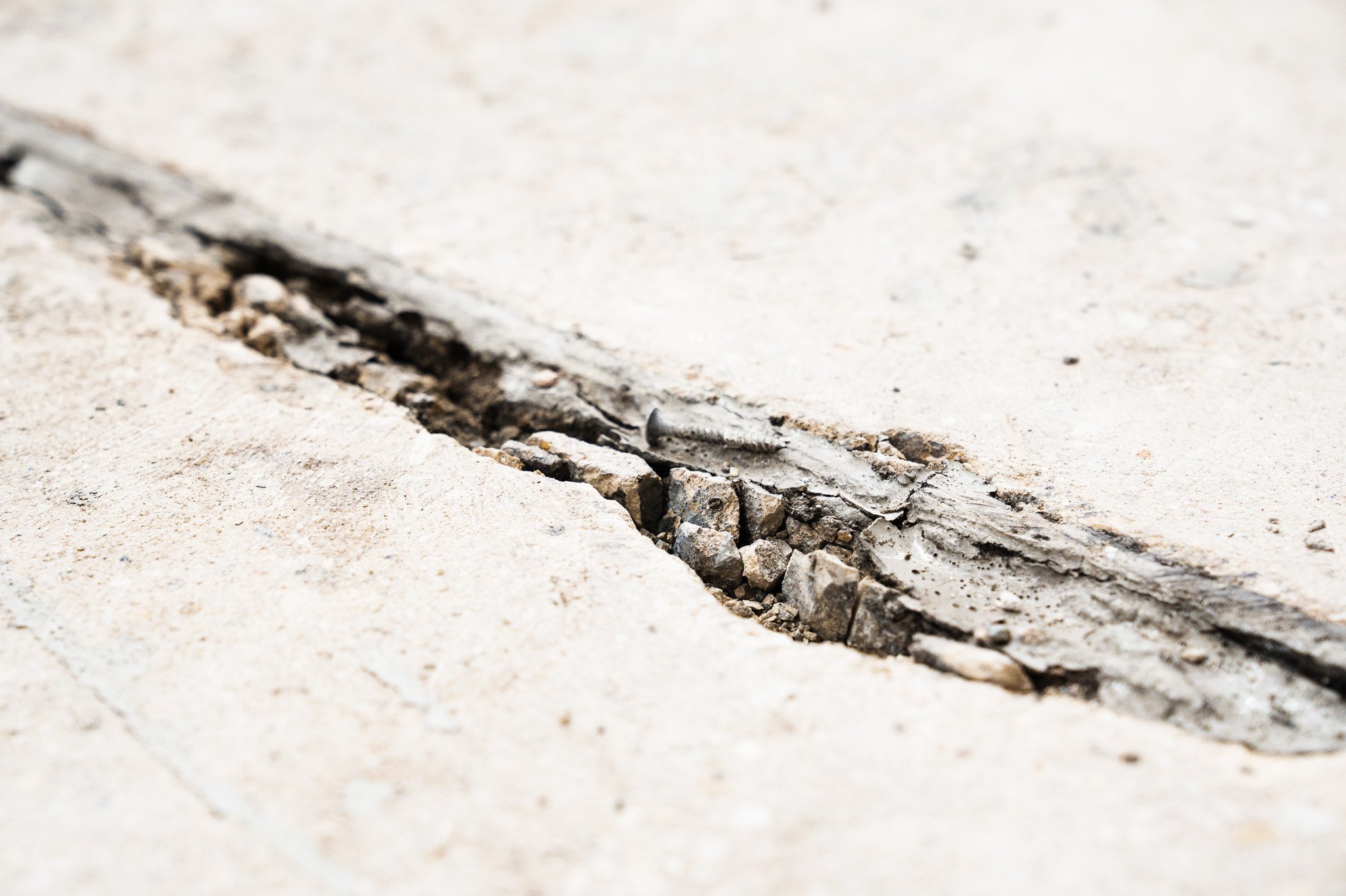 Crack in concrete