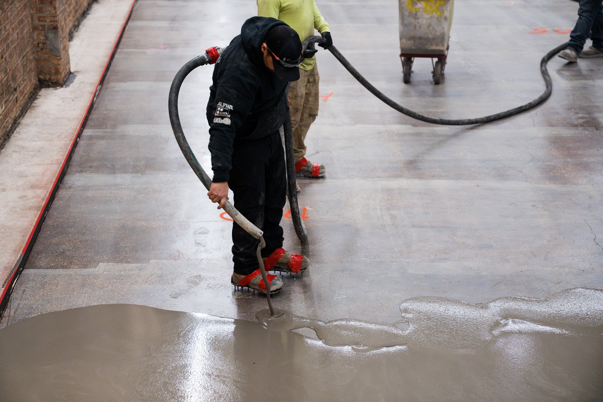 self-leveling concrete