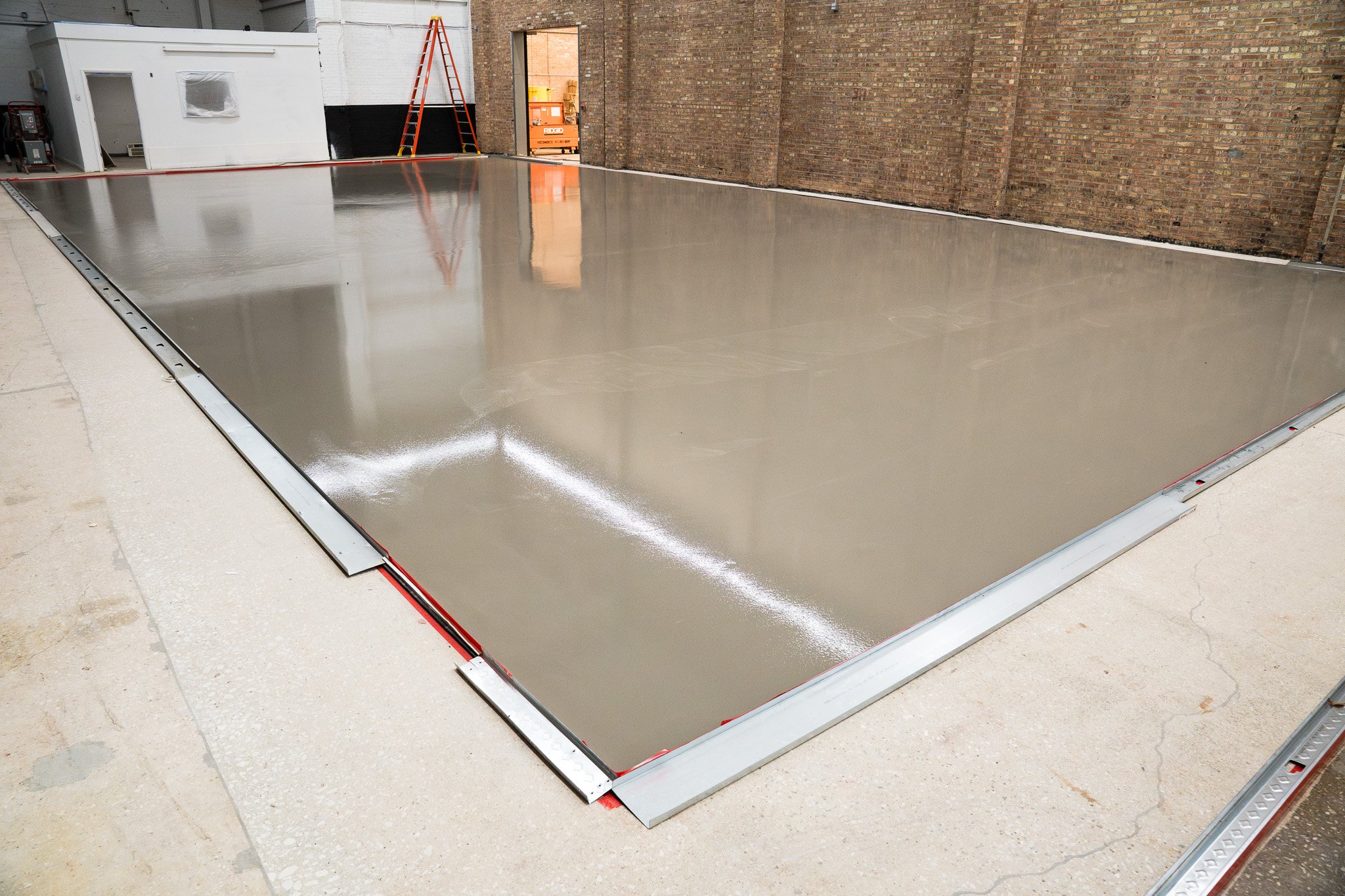 self-leveling concrete