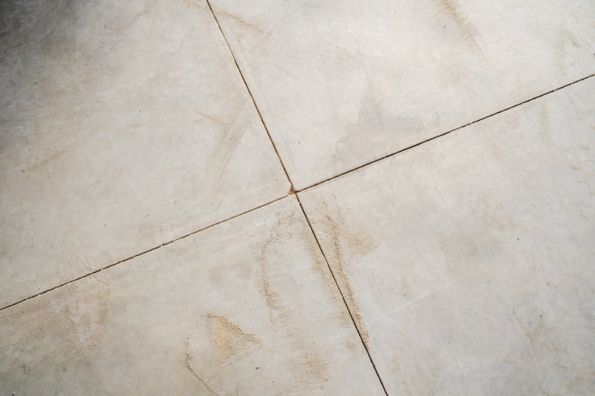 Dust on floor