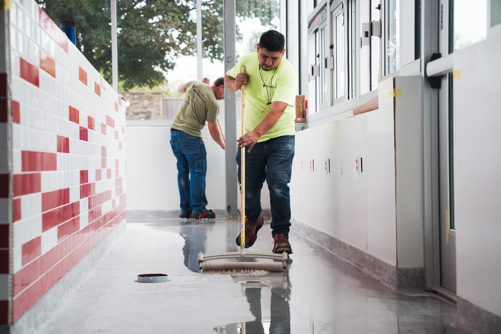 Epoxy flooring instal