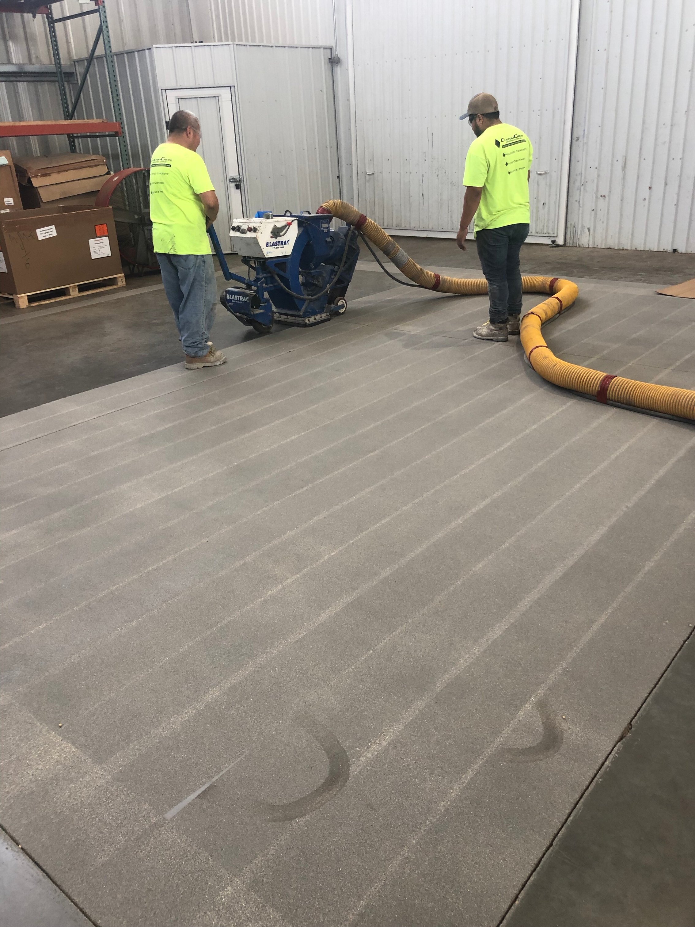 Concrete flooring prep