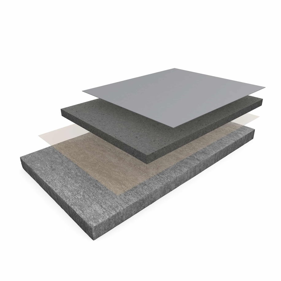 chart showing moisture vapor barrier cross section