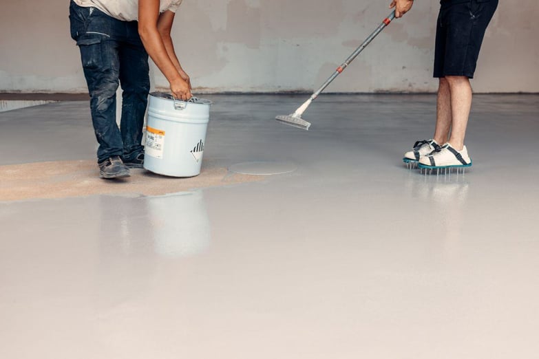 epoxy flooring application