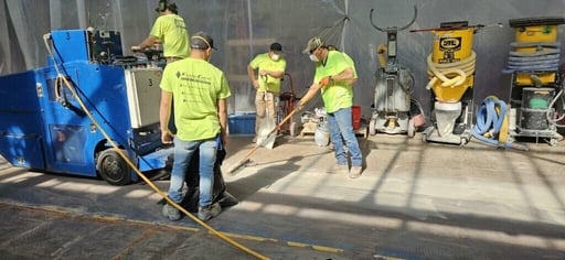 CustomCrete Crew flooring work