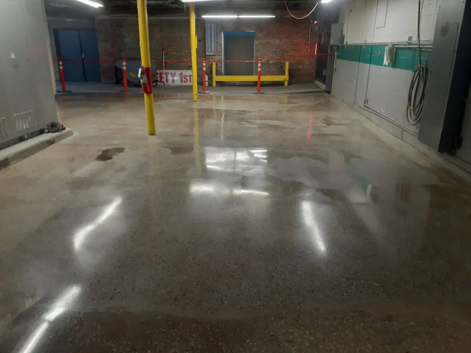 Concrete Repair - After , floor has been repaired by customcrete out of cary illinois