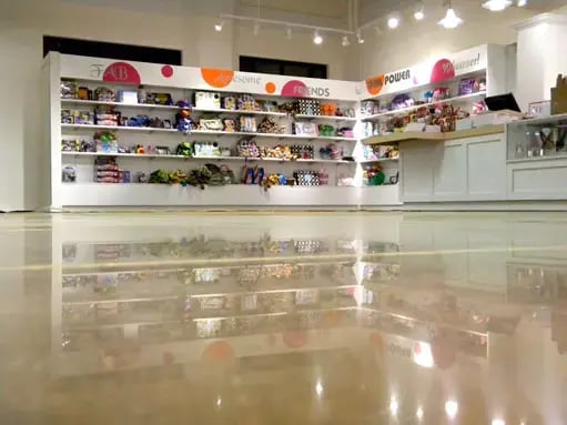 Polished Concrete in a high end Chicago Illinois retail store