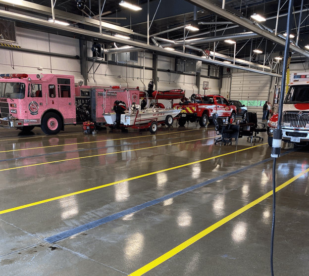 Fire house line striping