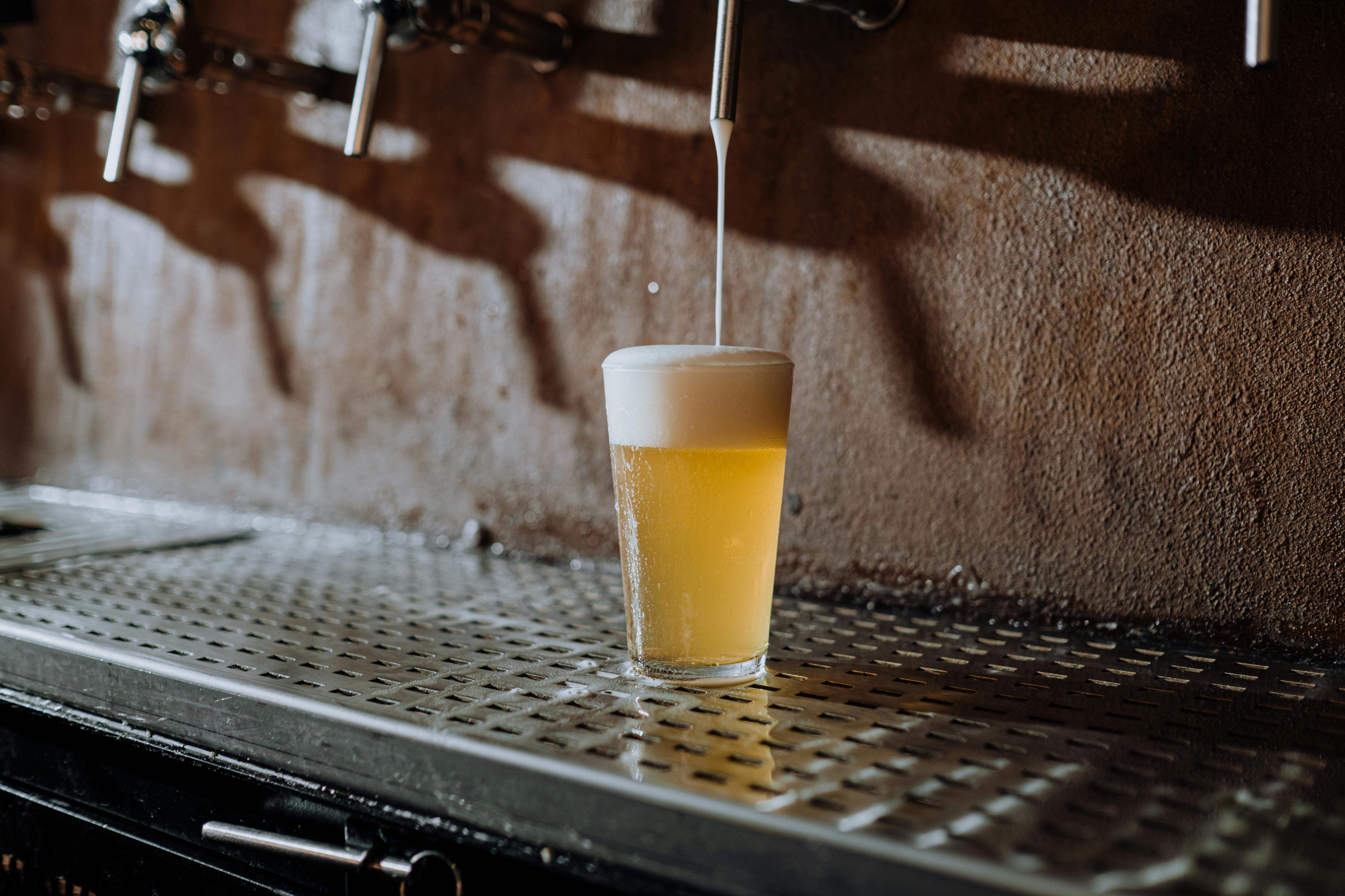 Beer in a taproom