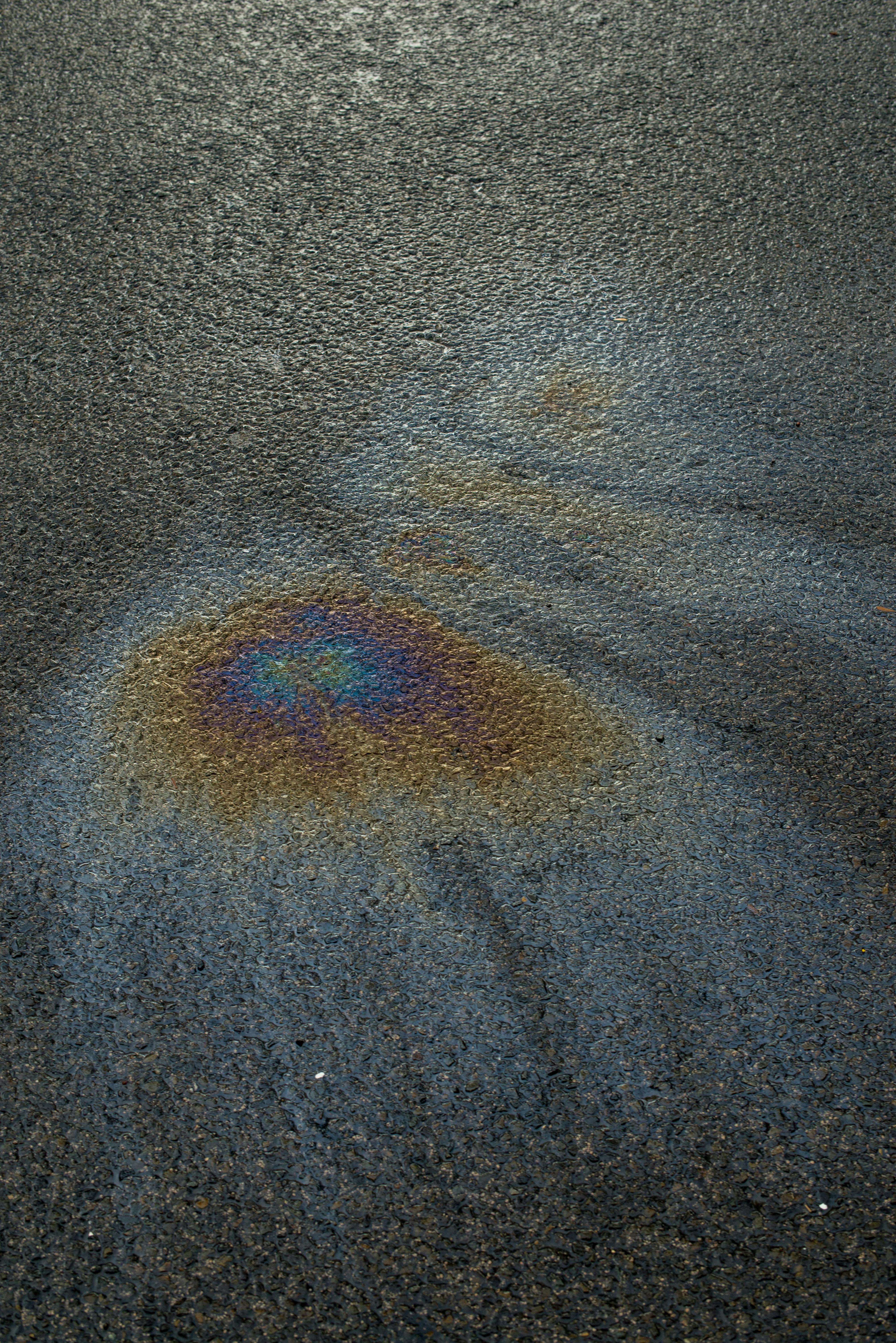 Oil stain on concrete