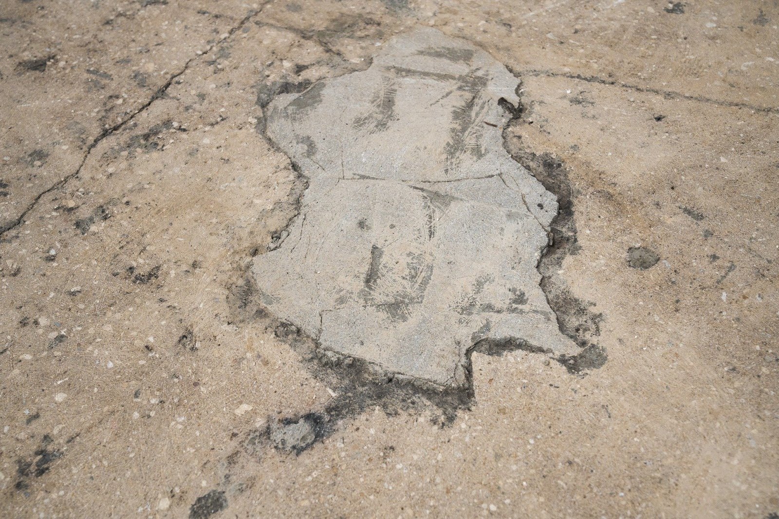 old patched concrete