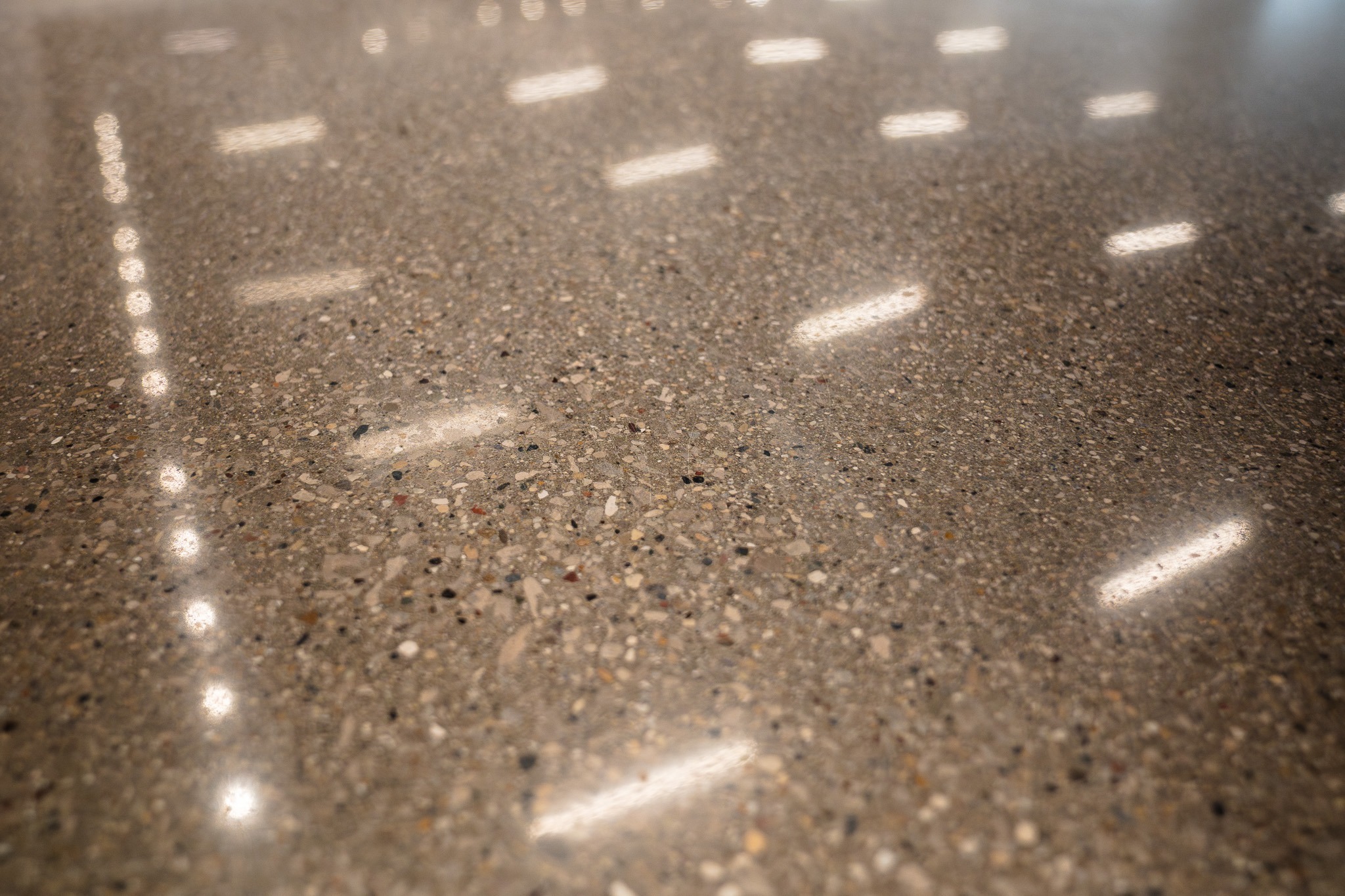Finished polished concrete floor