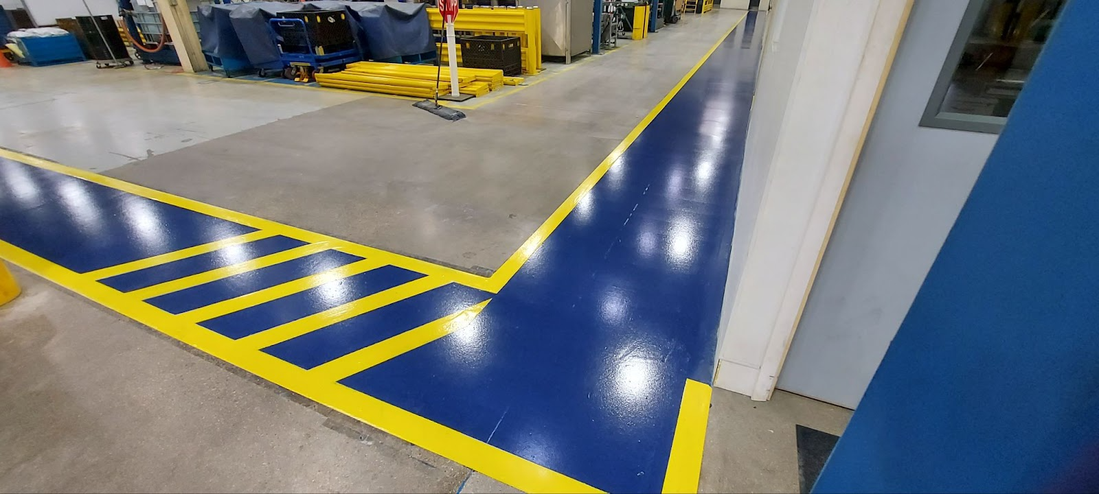 Line stripping in food and beverage facility